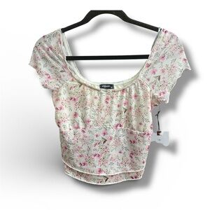 Y2K Coquette Floral Sheer Corset Top ✿ Fairycore Cottagecore Small